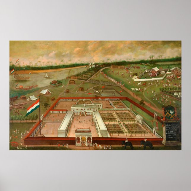 Poster The Trading Post of the Dutch East India Company (Devant)