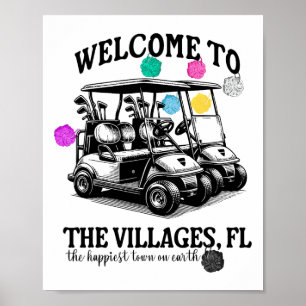 Poster The Villages Floride Fl Retraite Drôle Golf Loof