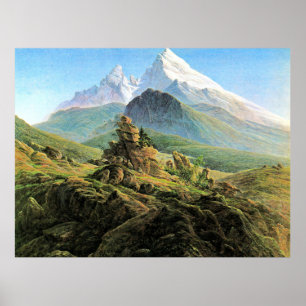 Poster The Watzmann, fine art by Caspar David Friedrich