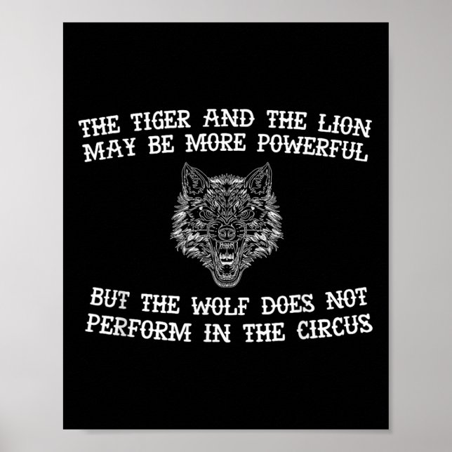 Poster The Wolf Doesn't Perform In The Circus Cool Wolf M (Devant)