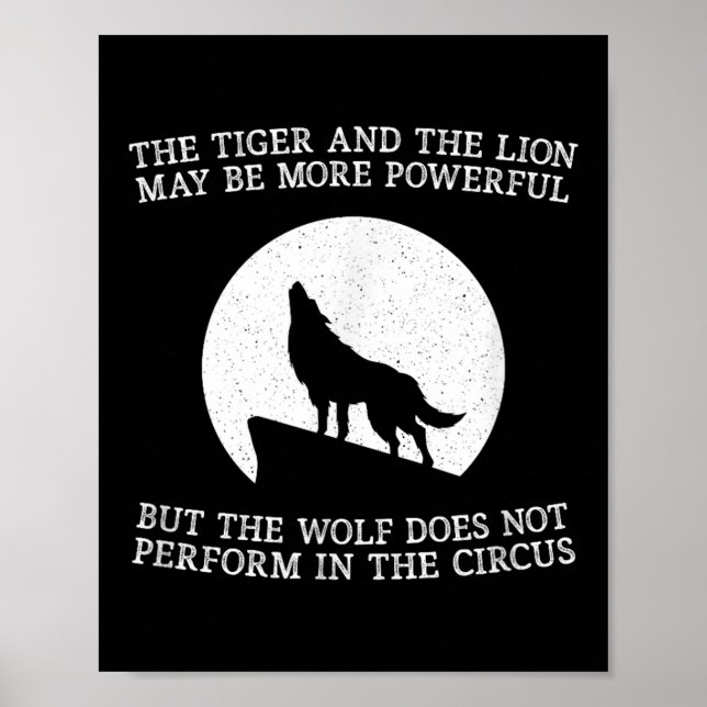 Poster The Wolf Doesn't Perform In The Circus Cool Wolf M (Devant)