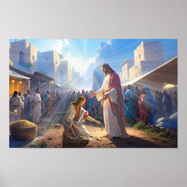 Poster The Woman Healed by Faith (Devant)