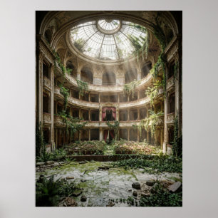 Poster Théâtre Abandonné Repris par la Nature
