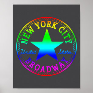 Poster Théâtre Broadway de la ville de New York Nyc États