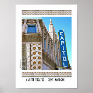 Poster Théâtre de capitol - silex, Michigan