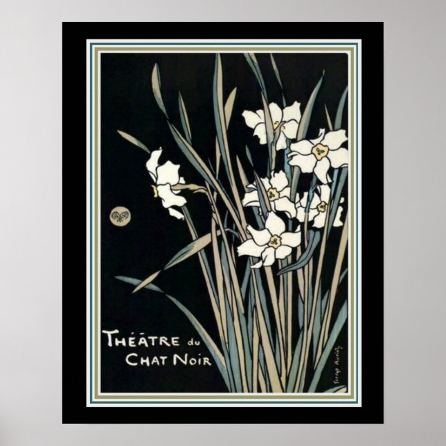 Poster "Théâtre de Conversation Noir" Art Nouveau Imprime (Devant)