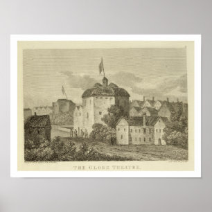 Poster Théâtre de The Globe sur le Bankside comme il est