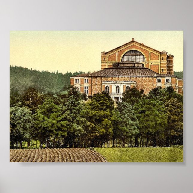 Poster Théâtre de Wagner (Festspielhaus), Bayreuth, B (Devant)