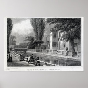 Poster Théâtre des puits de Sadler, gravé par J. Garne