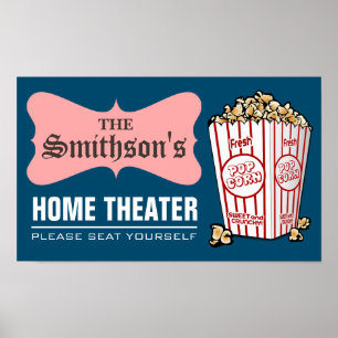 Poster Théâtre familial personnalisé à la maison