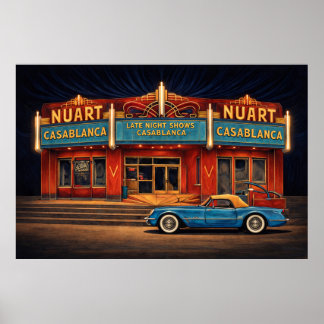 Poster Théâtre Nuart avec une Corvette de 54