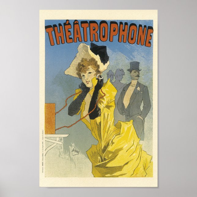 Poster Théâtre Publicité Vintage en français (Devant)