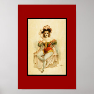 Poster Théâtre Vintage Femme
