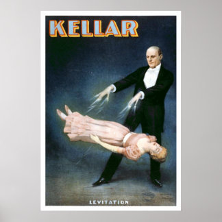 Poster Théâtre Vintage "Kellar Levitation"