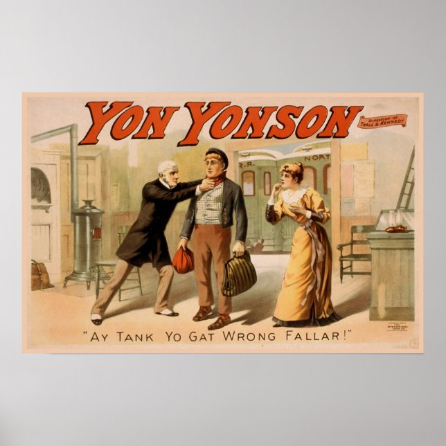Poster Théâtre Vintage Yon Yonson (Devant)