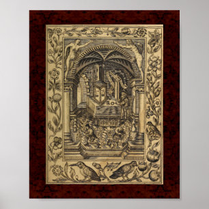 Poster Theatrum Chemicum : 1652 Illustration de l'alchimi