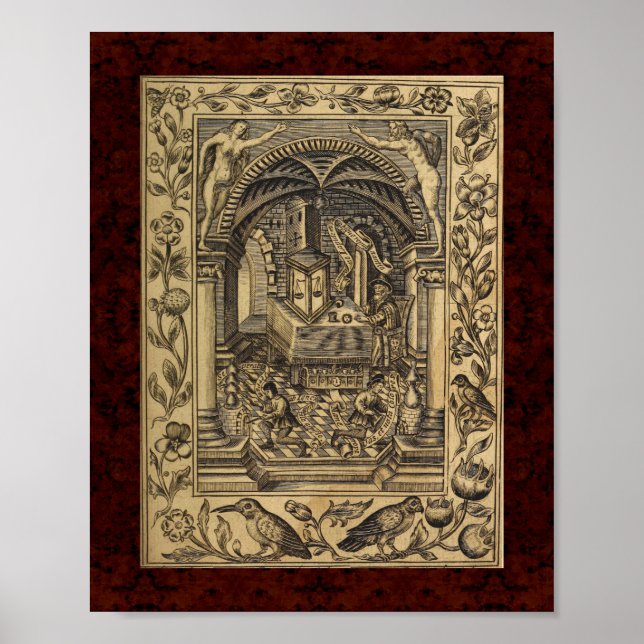 Poster Theatrum Chemicum : 1652 Illustration de l'alchimi (Devant)