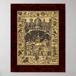 Poster Theatrum Chemicum : 1652 Illustration de l'alchimi