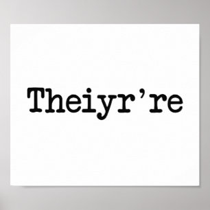 Poster Theiyr're leur là ils sont typo de grammaire