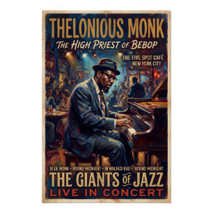 Poster Thelonious Monk – Live en concert