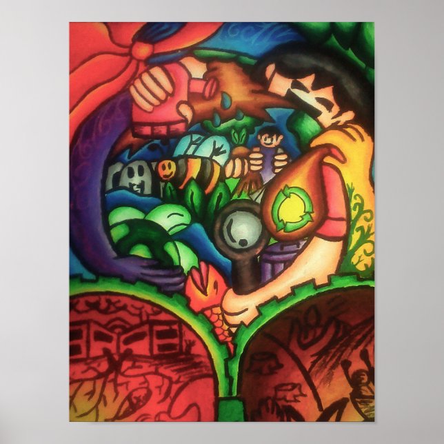 Poster thématique sur la conservation des écosystè (Devant)