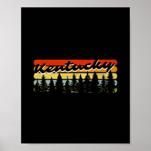 Poster Thème de cabine d'arbres de coucher de soleil de f