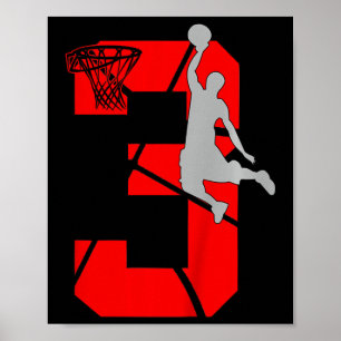 Poster Thème de fête d'anniversaire de basketball pour en