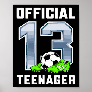 Poster Thème de football pour fête officielle d'anniversa
