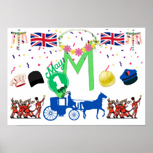 Poster Thème de la fête du travail au Royaume-Uni