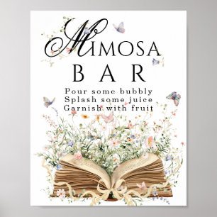 Poster Thème de livre nouveau chapitre bar de mimosa pour