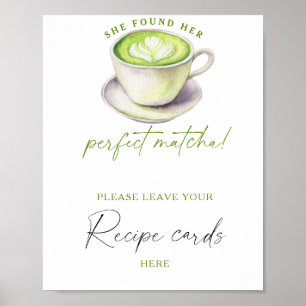 Poster Thème de thé matcha pour une baby shower Votre car