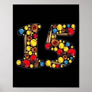 Poster Thème doux pour filles de 15 ans pour anniversaire