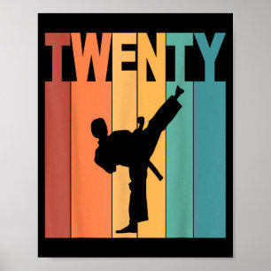 Poster Thème Karaté Taekwondo 20 ans 20e anniversaire