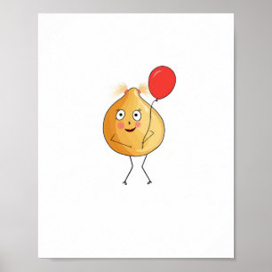 Poster Thème pois chiche, design pois chiche