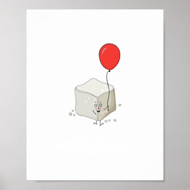 Poster Thème sucre, cube de sucre (Devant)