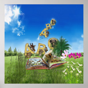 Poster Thèmes ABC Capital Alphabet.