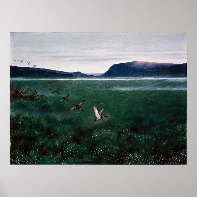 Poster Theodor Kittelsen Les Douze Canards Sauvages (Devant)