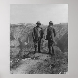 Poster Theodore Roosevelt et John Muir sur le point de