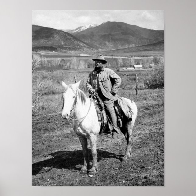 Poster Theodore Roosevelt Revient D'Une Chasse Aux Ours (Devant)