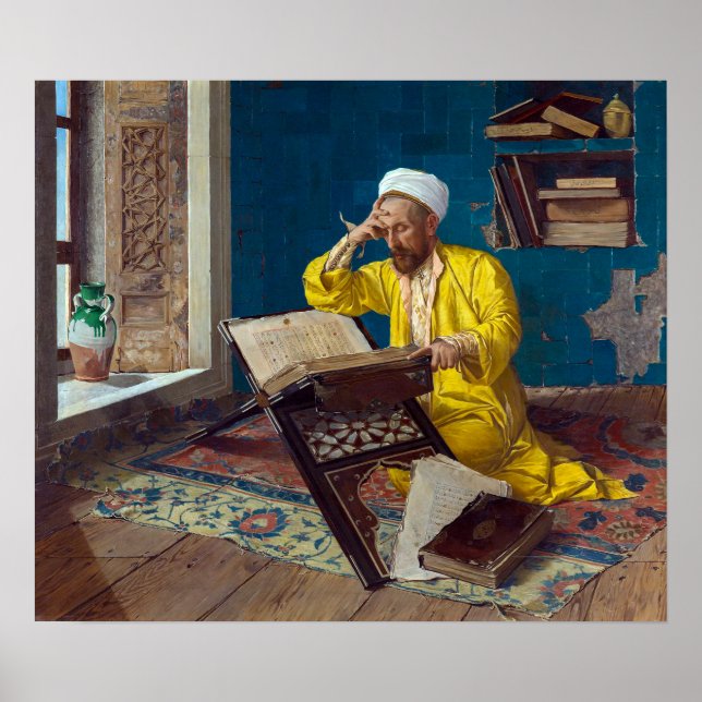 Poster Théologien islamique avec Coran | Osman Hamdi Bey  (Devant)