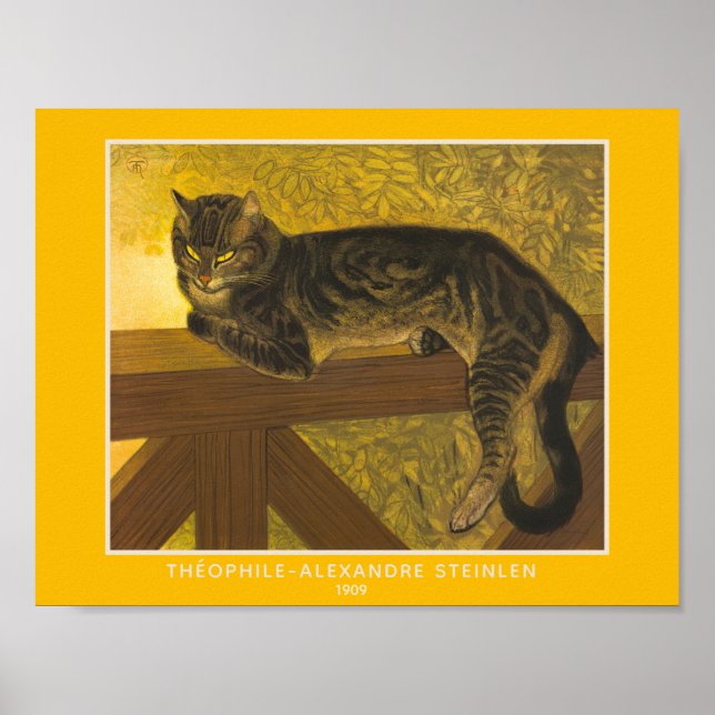 Poster Théophile-Alexandre Steinlen, Chat sur une Ballust (Devant)