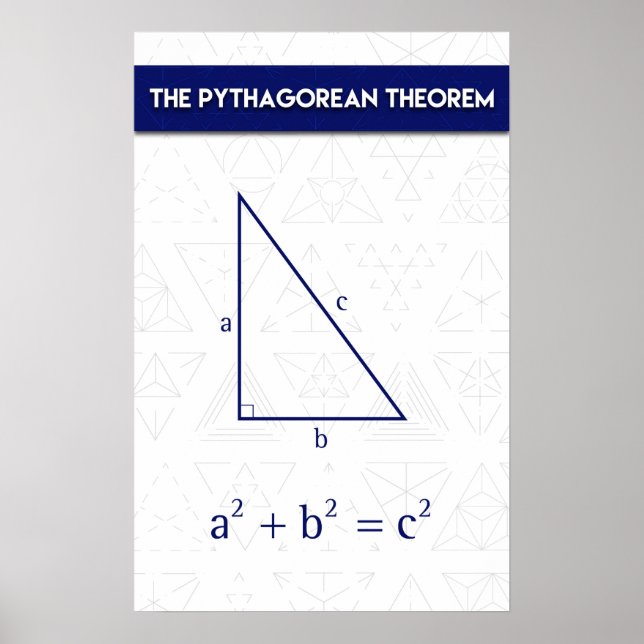 Poster Théorème Pythagore (Devant)