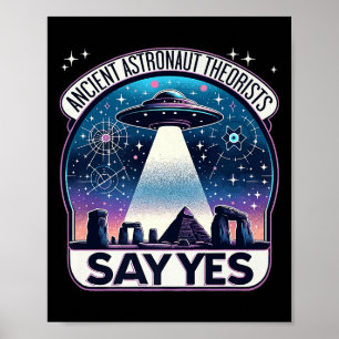 Poster Théoristes des astronautes anciens disent oui Alie