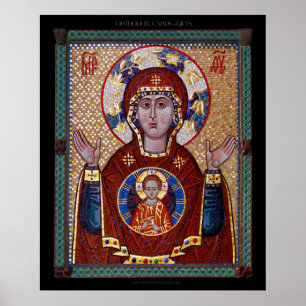 Poster Theotokos icône "de signe"