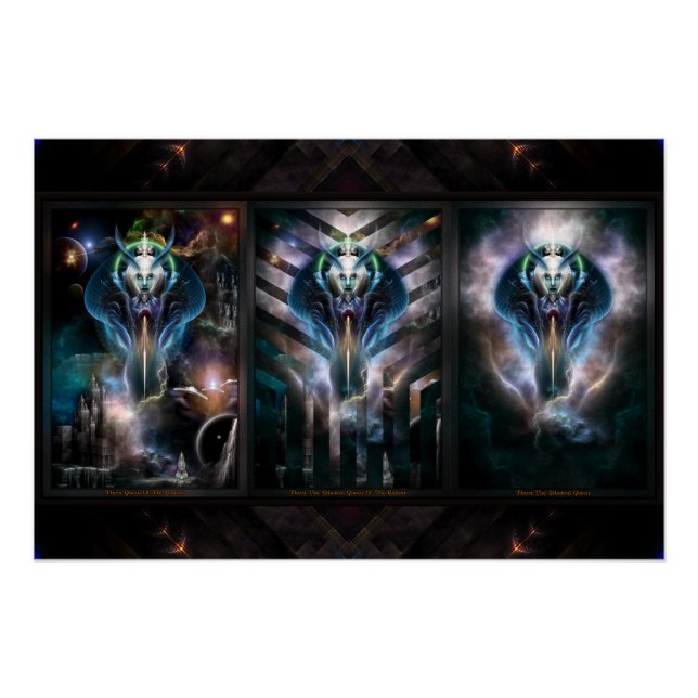Poster Thera Queen Trilogy fractal 2XFrame (Devant)
