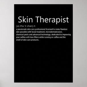 Poster Thérapeute de la peau Définition Amateur de soin