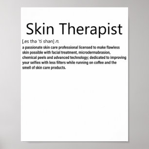 Poster Thérapeute de la peau Définition Amateur de soins 