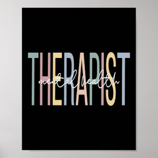 Poster Thérapeute de santé Boho Thérapie de santé mentale