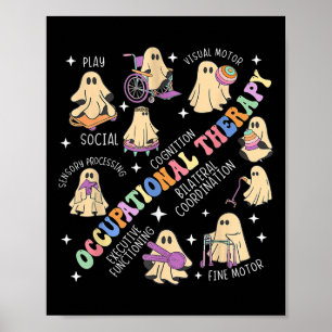 Poster Thérapeute d'ergothérapie Halloween Éffrayant Ot