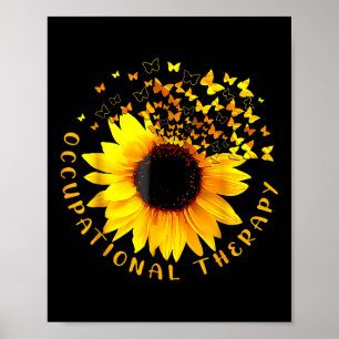 Poster Thérapeute en ergothérapie Sunflower Ot Thérapeute